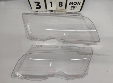 СТЕКЛЯННАЯ КРЫШКА ФАР ПЕРЕДНЯЯ ФАРА ДЛЯ BMW 3 E46 SERIES 4DR 2002-2005 2 ШТ.