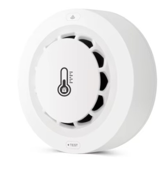 3v1 Detektor kouře Teploty a Vlhkosti 80dB Zvukový a WiFi alarm Tuya