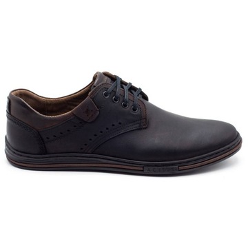 BUTY MĘSKIE POLSKIE SKÓRA CASUAL 402 CZARNY 42