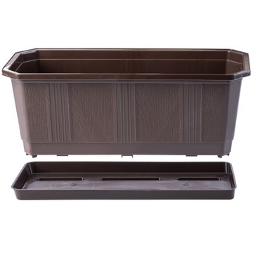 БАЛКОННЫЙ ЦВЕТОЧНЫЙ ВАЗ + ПОДСТАВКА 40СМ, КОРИЧНЕВЫЙ