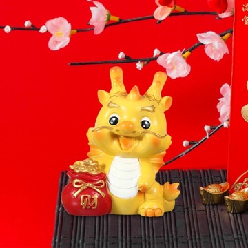 Мини-статуэтка дракона, милая настольная скульптура для книжной полки, гостиная, стиль B