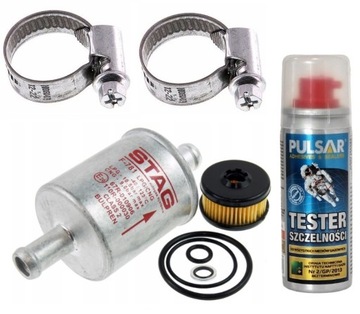 KOMPLET FILTRÓW AC STAG BULPREN 12/12 mm VALTEK ORINGI + TESTER + OPASKI