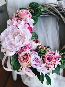 ЦВЕТОЧНЫЙ ВЕНОК НА ДВЕРЬ, ВЕСЕННИЙ ДЕКРЕТ, РОЗЫ