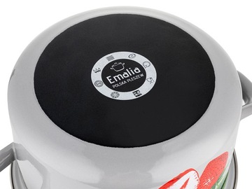 Garnek emaliowany Emalia Polska Pleszew Dżem 16 cm 2,1 l