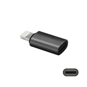 Adapter TYP C - iPhone Lightning czarny