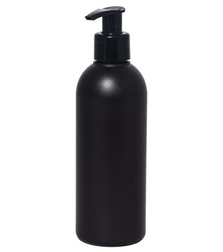 BUTELKA HDPE z pompką to mydła, 250 ml, czarna