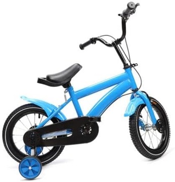 Синий велосипед для мальчиков и девочек 14 дюймов с тренировочными колесами
