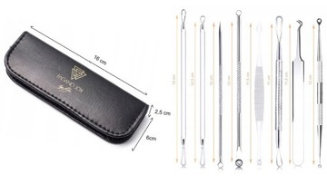 Набор для удаления черных точек, ложки UNY Pimples Wągrów, двусторонние, 8 шт.