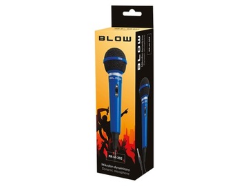 Mikrofon dynamiczny wokalowy czułość 72db z przewodem wtyk monoJack 6,3mm