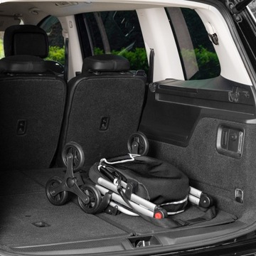 Тележка для покупок Сумка 3в1 на колесах, складная транспортировочная тележка, черная, 56л