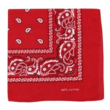 Bandana Chusta Damska Męska Bawełniana Bandamka Apaszka Paisley