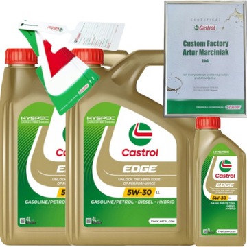 CASTROL EDGE 5W30 LL 9L TITANIUM FST LL-04 VW 504 00/ 507 00 + ZAWIESZKA