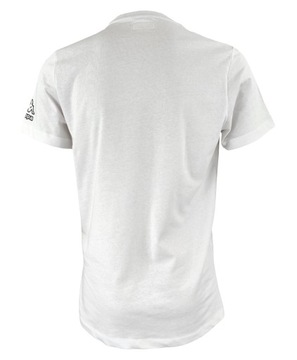 T-shirt męski w serek Kappa 100% bawełna dekolt V-NECK BIAŁY 2-pak XL