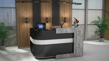 Стойка ресепшн R119, светодиодная подсветка, 150x100см