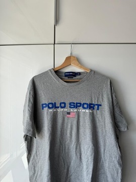 POLO SPORT RALPH LAUREN KOSZULKA SZARA CLASSIC FIT L