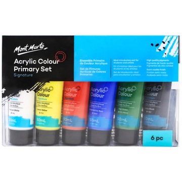 Zestaw Akryli Mont Marte 6x50ML Farby Akrylowe Akryl