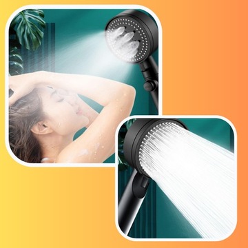 SŁUCHAWKA PRYSZNICOWA CZARNA DO PRYSZNICA UNIWERSALNA SLUCHAWKA