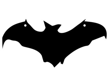 Хэллоуинская бумажная летучая мышь 14-17 см