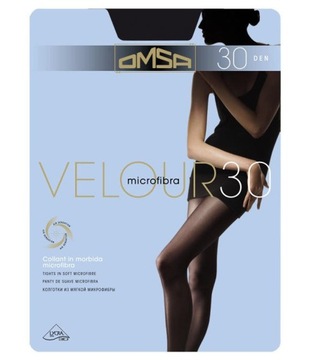 RAJSTOPY VELOUR 30 DEN 4-L NERO
