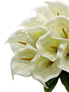 КАЛЛИ БЕЛАЯ КАЛЛА БОЛЬШОЙ БУКЕТ ИСКУССТВЕННЫЕ ЦВЕТЫ КАК ЖИВЫЕ ВЕТКИ ДЛЯ ВАЗЫ