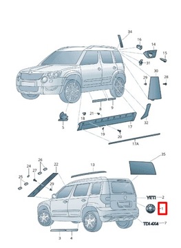 ORIGINÁLNÍ ZNAK SKODA KUFR 1U0853621C /14