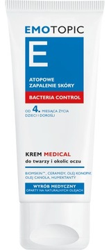 EMOTOPIC BACTERIA CONTROL KREM TWARZ OKOLICE OCZU