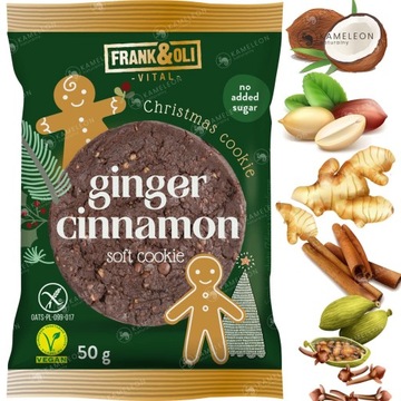 WEGAŃSKIE CIASTKA BEZ CUKRU GLUTENU MIX SMAKÓW 50g x10szt 500G 0,5KG