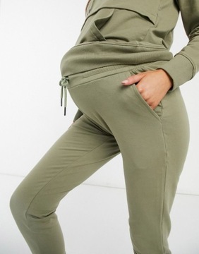 MAMALICIOUS MATERNITY SPODNIE DRESOWE KHAKI S VAA