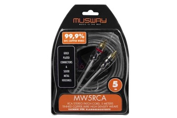 Musway MW5RCA - przewód sygnałowy RCA 5 m czysta miedź OFC