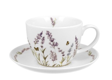 FILIŻANKA spodek CLASSIC LAVENDER Duo 470ml ZESTAW