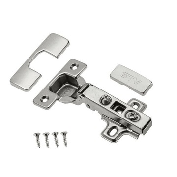 Петля мебельная накладная GTV, бесшумное закрывание - 10 шт.