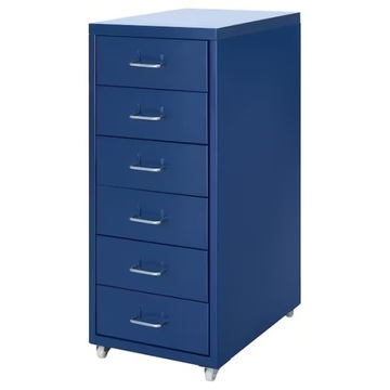 IKEA HELMER Komoda na kółkach, NIEBIESKI 28x69 cm