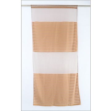 Прозрачная занавеска с карнизом, полосатая прозрачная штора для гостиной темно-кофейного цвета