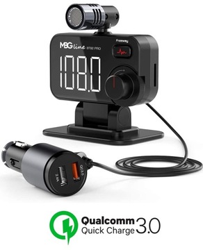 FM-передатчик Bluetooth 5.0, USB-зарядное устройство QC 3.0