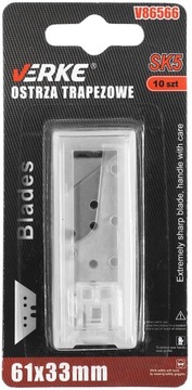 ЛЕЗВИЯ ДЛЯ НОЖЕЙ ЗАМЕННЫЕ ЛЕЗВИЯ ТРАПЕЦЕИДАЛЬНЫЕ ТРАПЕЦЕИДАЛЬНЫЕ 61x33 НАБОР ИЗ 10 ШТ.