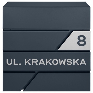 SKRZYNKA POCZTOWA ANTRACYTOWA NA POCZTE ZE WZOREM