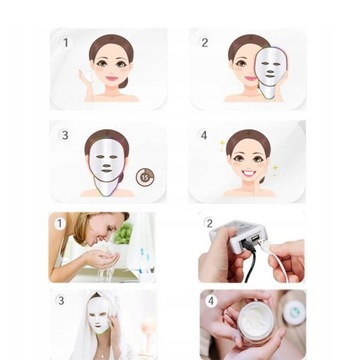 Профессиональная светодиодная косметическая маска 7 цветов для лица + шеи