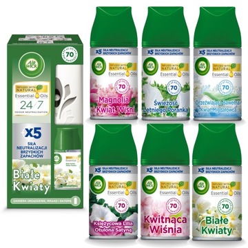 AIR WICK AUTOMATYCZNY ODŚWIEŻACZ POWIETRZA + 7X WKŁAD 250ML ZESTAW MIX