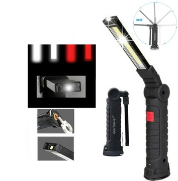 СВЕТОДИОДНАЯ ЛАМПА ДЛЯ МАСТЕРСКОЙ МОЩНЫЙ ФАКЕЛ С USB-МАГНИТОМ 5 РЕЖИМОВ СВЕТА