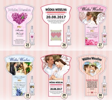 NAKLEJKI NA WÓDKĘ WESELNĄ ŻUBRÓWKĘ 6SZT Żubrówka