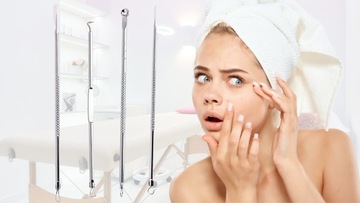 ŁYŻECZKI UNY DO USUWANIA WĄGRÓW ZASKÓRNIKÓW DWUSTRONNE SONDA PODOLOGICZNA