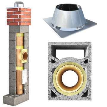 KOMIN CERAMICZNY 4m FI200 +1W SYSTEM KOMINOWY i