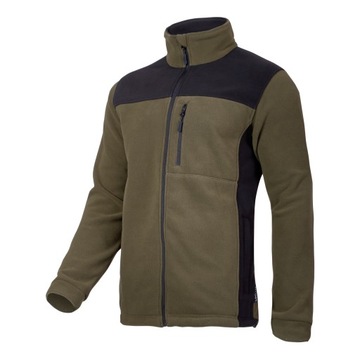 BLUZA POLAR. KHAKI-CZARNA, 