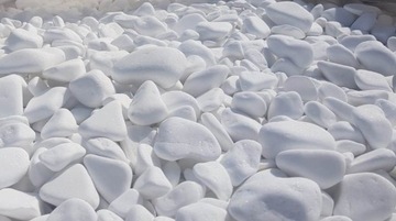 Декоративный камень пибинг белый тассос греческий натуральный красивой 8-13 см 10 кг