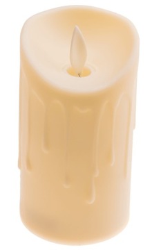 СВЕЧА СВЕТОДИОДНАЯ Вставка ДВИЖУЩЕГОСЯ ПЛАМЯ ЭКРУ ДЕКОРАТИВНАЯ СВЕЧА НА АККУМУЛЯТОРЕ 15 СМ