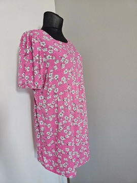 George sukienka letnia różowa kwiaty maxi 48