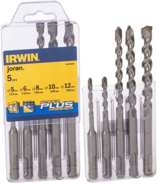 IRWIN Wiertła do betonu sds plus zestaw 5 sztuk