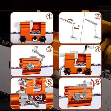 ПРОФЕССИОНАЛЬНАЯ ТОЧИЛКА ЦЕПНОЙ ПИЛЫ С РУЧНОЙ РУЧКОЙ, НАБОР ИЗ 6 РАЗМЕРОВ