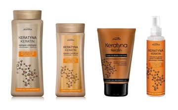 Kosmetyki do włosów odbudowujące regenerujące z keratyną KERATIN JOANNA