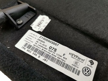 GD TOUAREG 7P FACELIFT PODLAHA KUFRU 7P6863546D